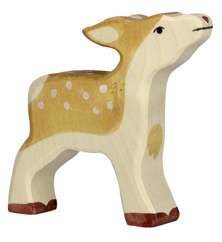 Holztiger Spielfigur Kitz