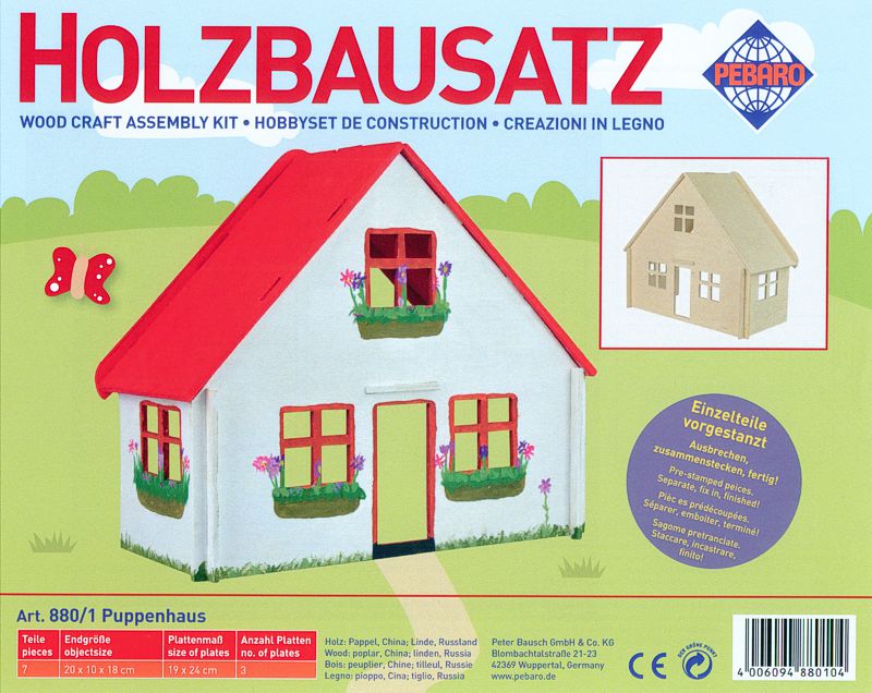 Holzbausatz Puppenhaus klein