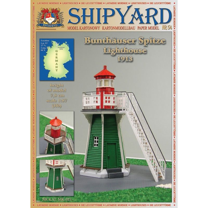 Modellbaubogen Bunthauser Spitze Leuchtturm Maßstab 1:87 (H0)