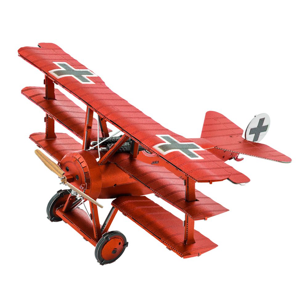 Metal Earth 3D Metallbausatz, Flugzeug Tri-Wing Fokker Roter Baron