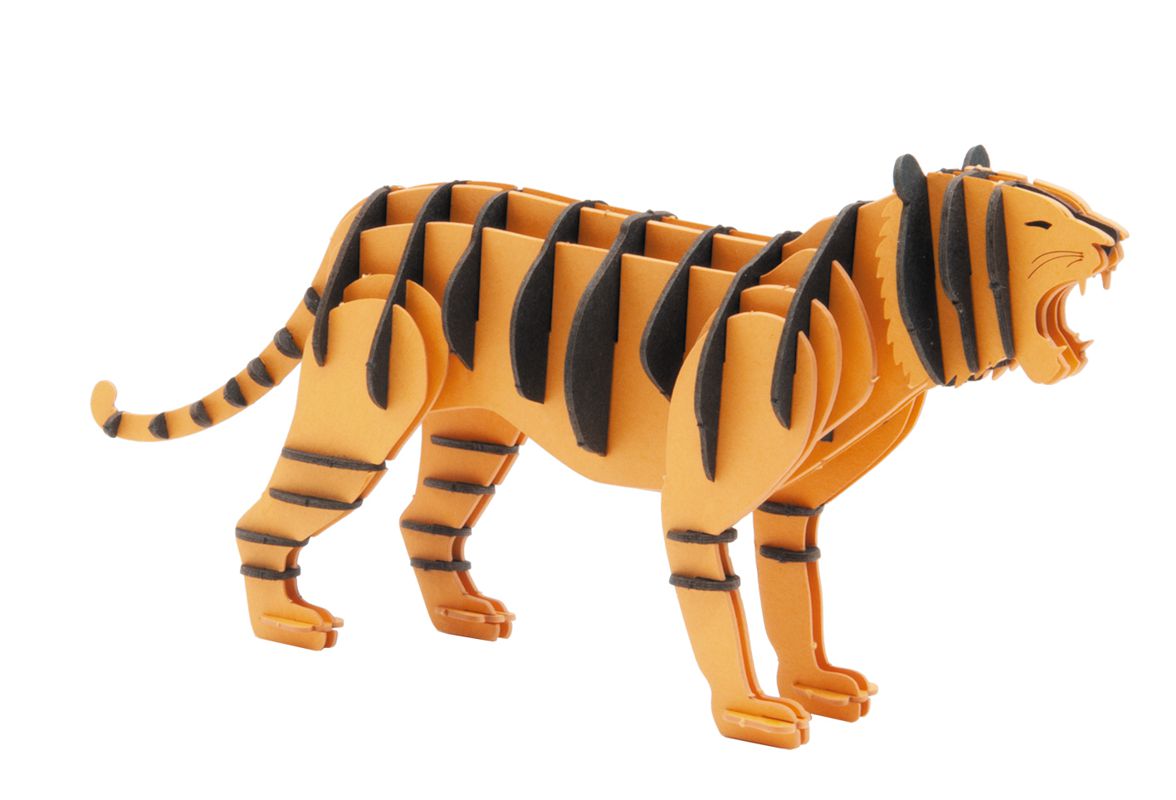 3D Modell Tiger, 3D Bausatz aus Spezialkarton, gelasert