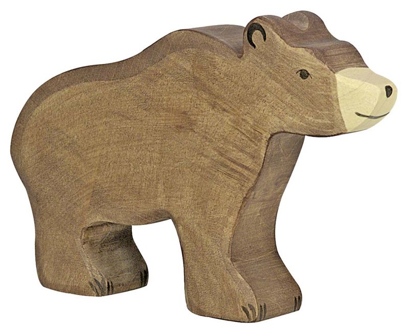 Holztiger Spielfigur Braunbär