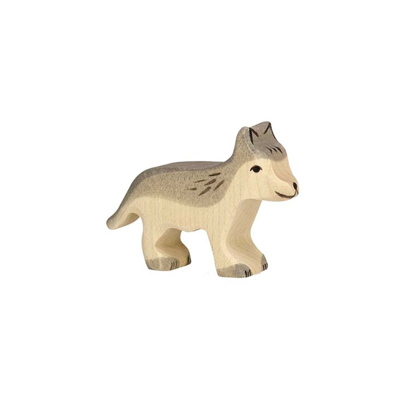 Holztiger Spielfigur Wolf, klein