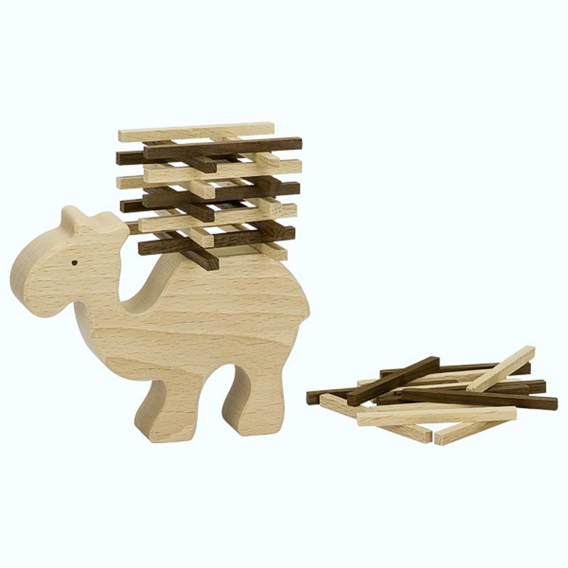 Stapelspiel Kamel, goki nature, 60 Teile aus Holz