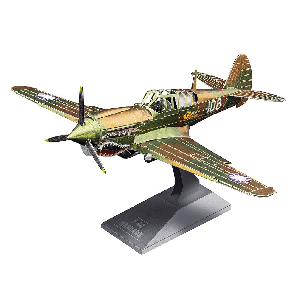 Metal Earth 3D Metallbausatz Kampfflugzeug P-40 Warhawk