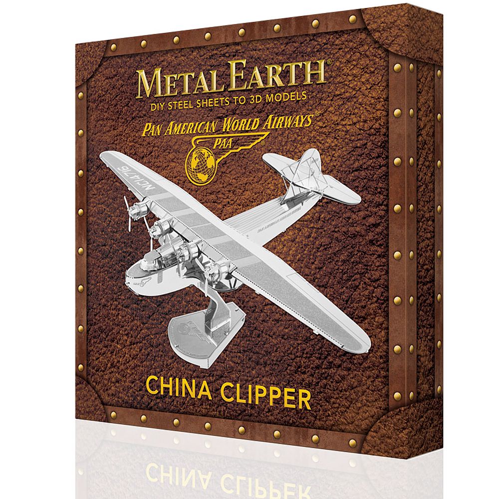 Metal Earth 3D Metallbausatz, Flugzeug Pan Am China Clipper, Box Version