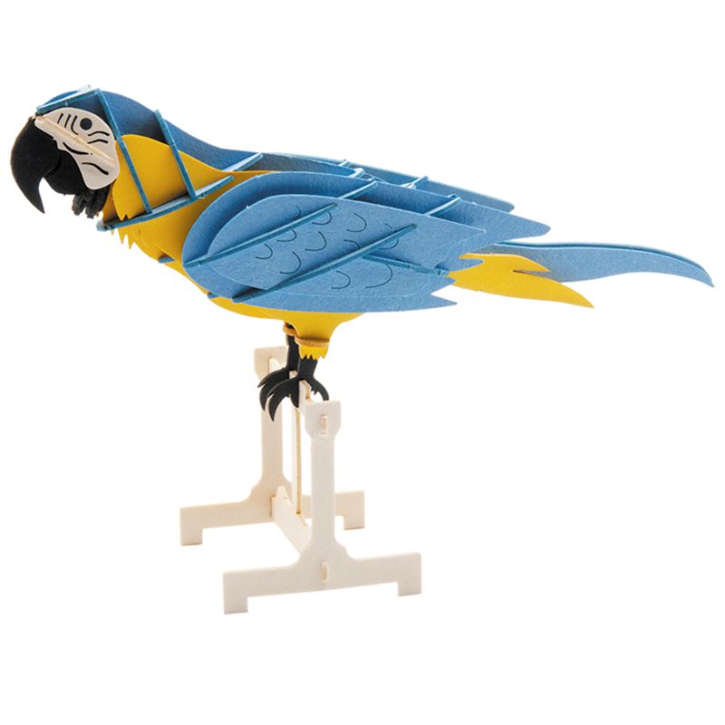 3D Modell Papagei, 3D Bausatz aus Spezialkarton, gelasert