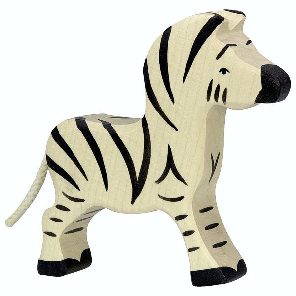 Holztiger Spielfigur, Zebra, klein